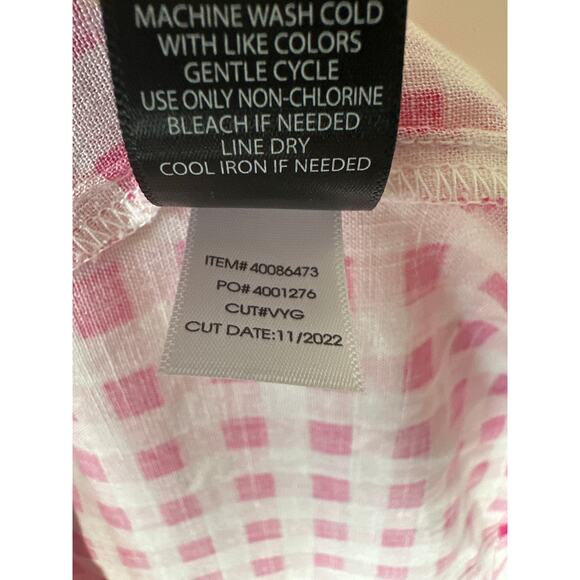 Torrid Fit & Flare Rayon Slub Button Up 3/4 Sleeve Gingham Peasant Top Size 1X - Picture 15 of 15